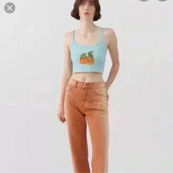 NEW BDG High Waisted Cowboy Jean - Piece Dye Color Denim ~ Rust Ombré ~ 30 - Picture 2 of 8